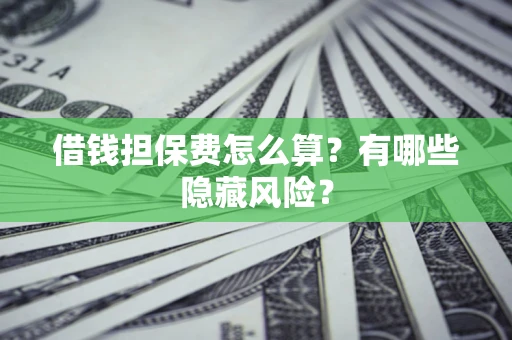济南借钱担保费怎么算？有哪些隐藏风险？