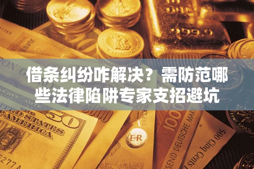 济南借条纠纷咋解决？需防范哪些法律陷阱专家支招避坑