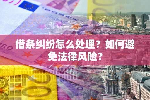 济南借条纠纷怎么处理？如何避免法律风险？